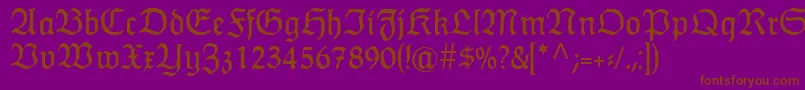 HumboldtfrakturRegular Font – Brown Fonts on Purple Background