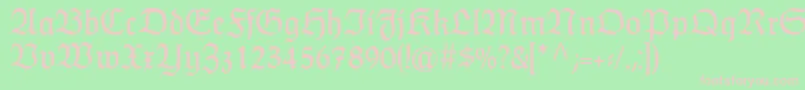 HumboldtfrakturRegular Font – Pink Fonts on Green Background