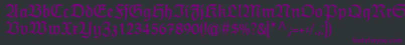 HumboldtfrakturRegular Font – Purple Fonts on Black Background