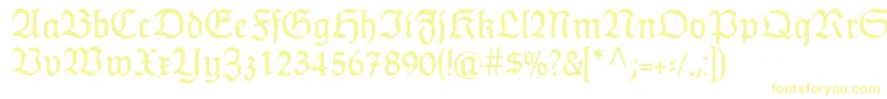 フォントHumboldtfrakturRegular – 黄色のフォント