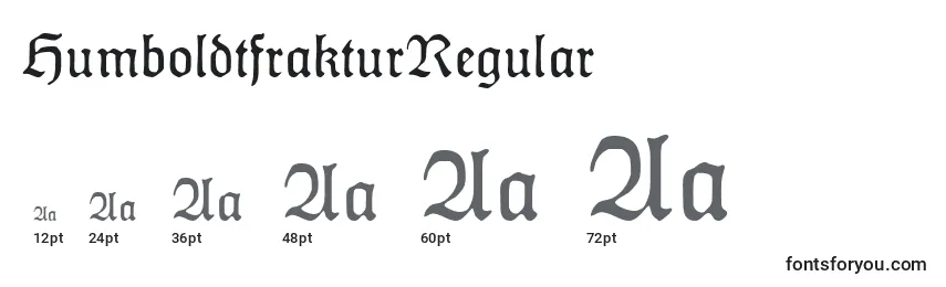 Размеры шрифта HumboldtfrakturRegular
