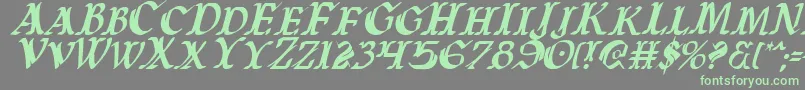 Шрифт Warasgardci – зелёные шрифты на сером фоне