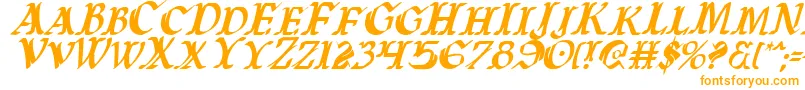 Warasgardci Font – Orange Fonts on White Background