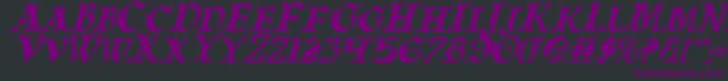 Warasgardci Font – Purple Fonts on Black Background