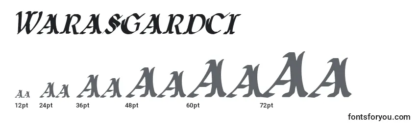 Размеры шрифта Warasgardci