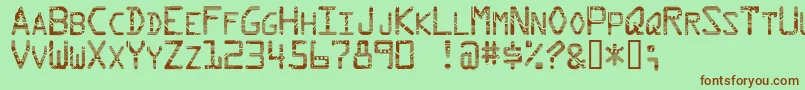 Circuit ffy Font – Brown Fonts on Green Background