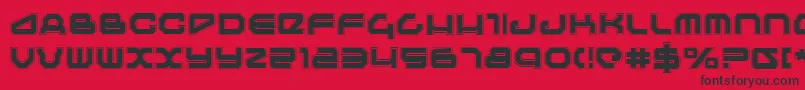 Travelerp Font – Black Fonts on Red Background