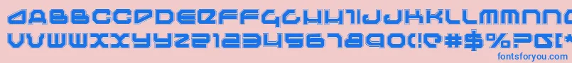Travelerp Font – Blue Fonts on Pink Background