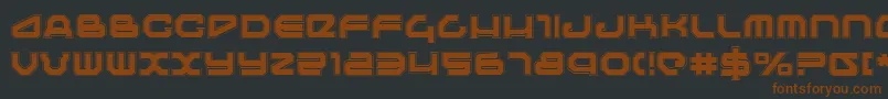 Travelerp Font – Brown Fonts on Black Background