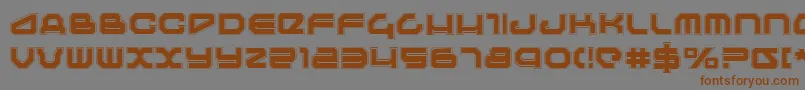 Travelerp Font – Brown Fonts on Gray Background