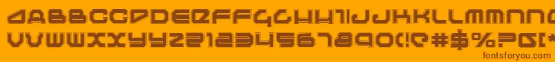 Travelerp Font – Brown Fonts on Orange Background