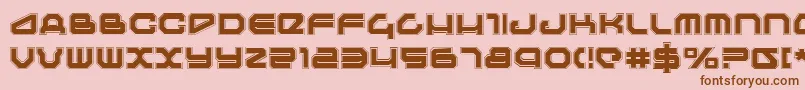 Travelerp Font – Brown Fonts on Pink Background
