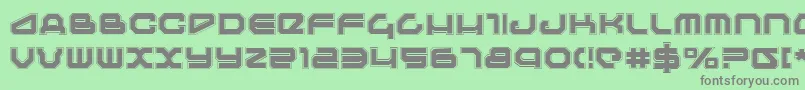 Czcionka Travelerp – szare czcionki na zielonym tle