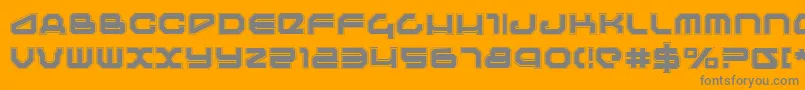 Travelerp Font – Gray Fonts on Orange Background