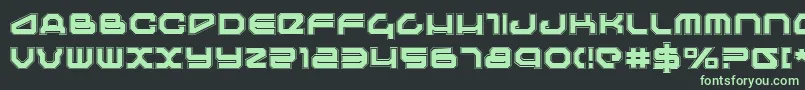 Travelerp Font – Green Fonts on Black Background