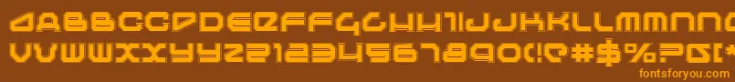 Шрифт Travelerp – оранжевые шрифты на коричневом фоне