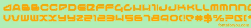 Travelerp Font – Orange Fonts on Green Background