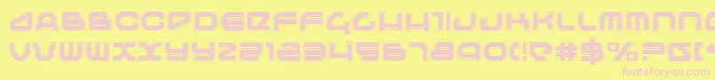 Travelerp Font – Pink Fonts on Yellow Background