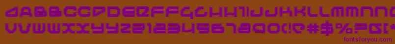 Travelerp Font – Purple Fonts on Brown Background