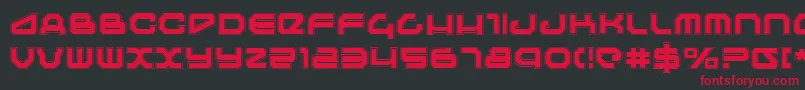 Travelerp Font – Red Fonts on Black Background