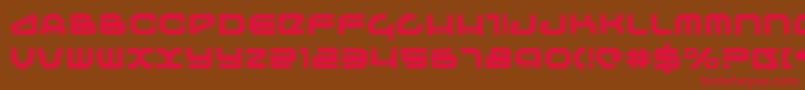 Travelerp Font – Red Fonts on Brown Background