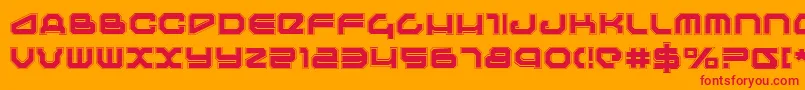 Шрифт Travelerp – красные шрифты на оранжевом фоне