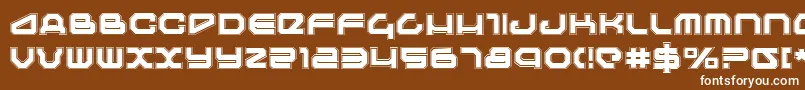 Travelerp Font – White Fonts on Brown Background