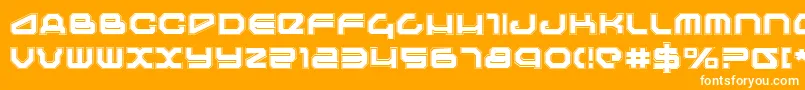 Travelerp Font – White Fonts on Orange Background