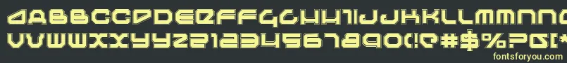 Travelerp Font – Yellow Fonts on Black Background