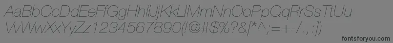 HelveticaneueltstdUltltit Font – Black Fonts on Gray Background