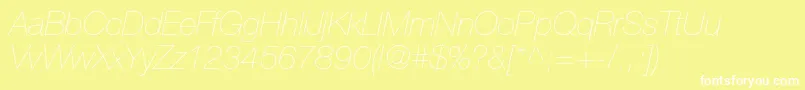 HelveticaneueltstdUltltit Font – White Fonts on Yellow Background