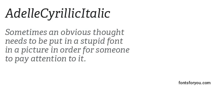 AdelleCyrillicItalic Font