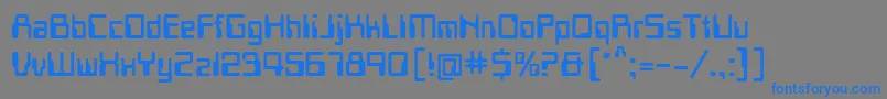 Шрифт Pfmicr – синие шрифты на сером фоне