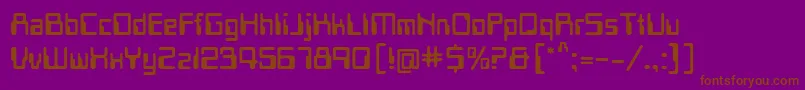 Pfmicr Font – Brown Fonts on Purple Background