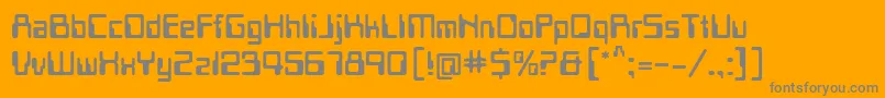 Pfmicr-Schriftart – Graue Schriften auf orangefarbenem Hintergrund