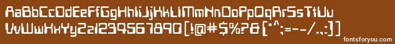 Pfmicr Font – White Fonts on Brown Background