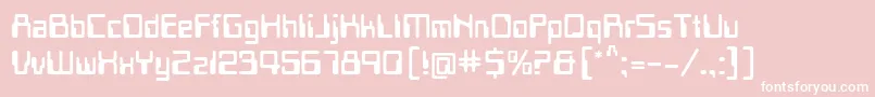 Pfmicr Font – White Fonts on Pink Background