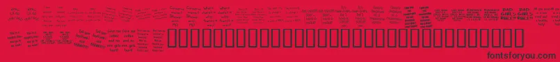 KrBadGirlz Font – Black Fonts on Red Background