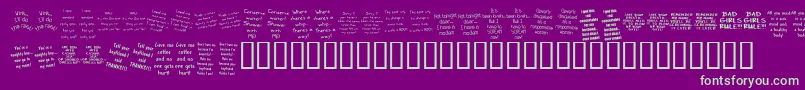 KrBadGirlz Font – Green Fonts on Purple Background