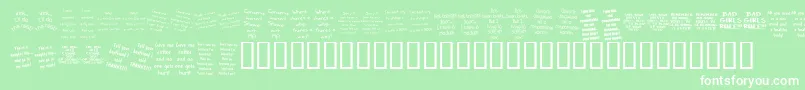 KrBadGirlz Font – White Fonts on Green Background