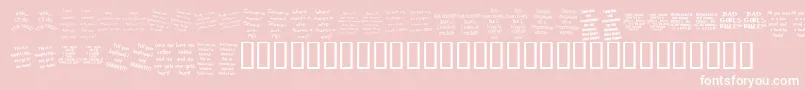 KrBadGirlz-Schriftart – Weiße Schriften auf rosa Hintergrund