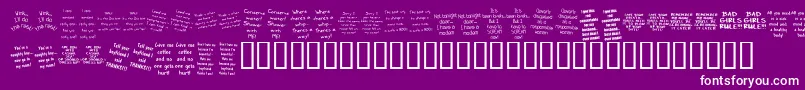 KrBadGirlz Font – White Fonts on Purple Background