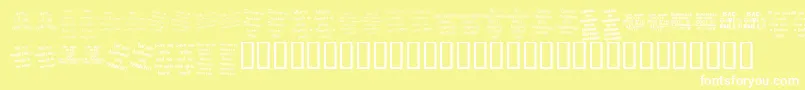 KrBadGirlz-Schriftart – Weiße Schriften auf gelbem Hintergrund