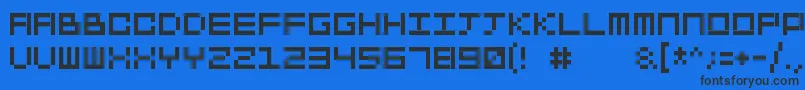 Squaredance10 Font – Black Fonts on Blue Background