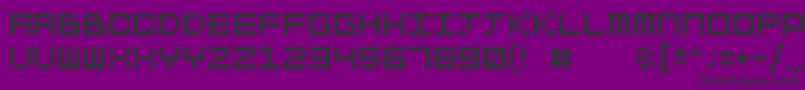 Squaredance10-Schriftart – Schwarze Schriften auf violettem Hintergrund