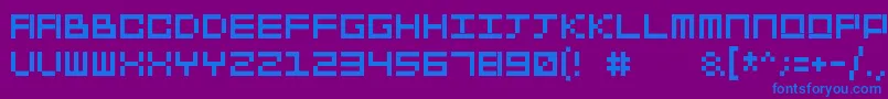 Squaredance10 Font – Blue Fonts on Purple Background