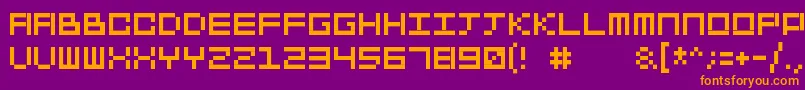 Squaredance10 Font – Orange Fonts on Purple Background