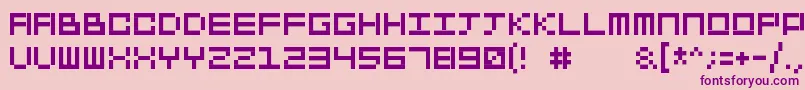 Squaredance10 Font – Purple Fonts on Pink Background