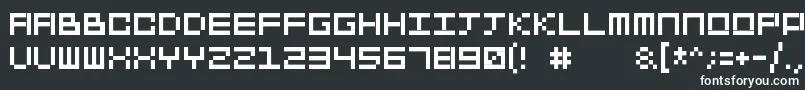 Squaredance10 Font – White Fonts on Black Background