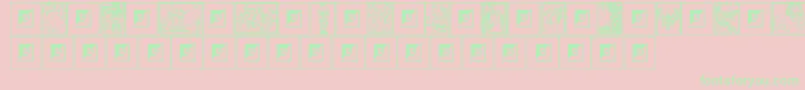Egyptian Font – Green Fonts on Pink Background